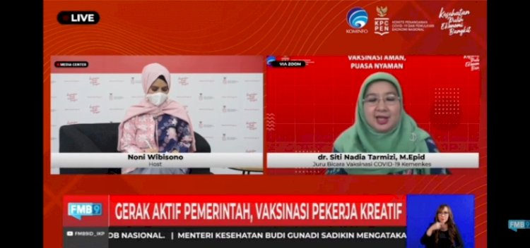 Jubir Vaksinasi Covid-19 Kemenkes Siti Nadia Tarmizi/Repro