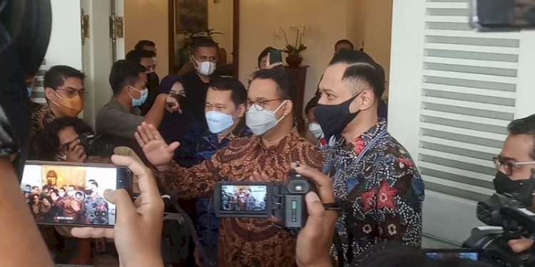 Gubernur DKi Jakarta, Anies Baswedan saat menerima kunjungan silaturahmi Ketua Umum Partai Demokrat, Agus Harimurti Yudhoyono (AHY)/RMOL