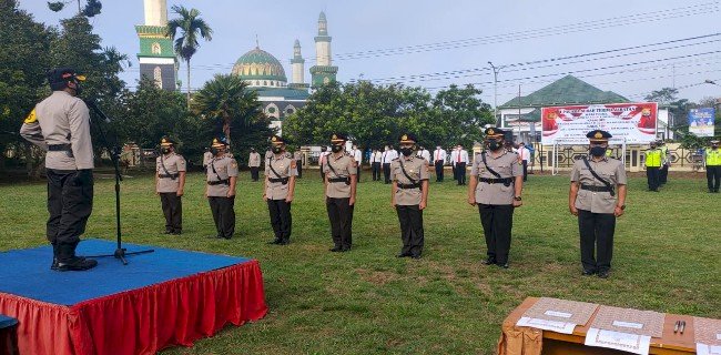 Prosesi upacara sertijab pejabat utama Polres Lebong/RMOLBengkulu