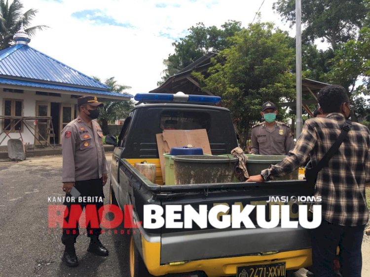 Ratusan liter tuak diamankan Polsek Kampung Melayu/RMOLBengkulu
