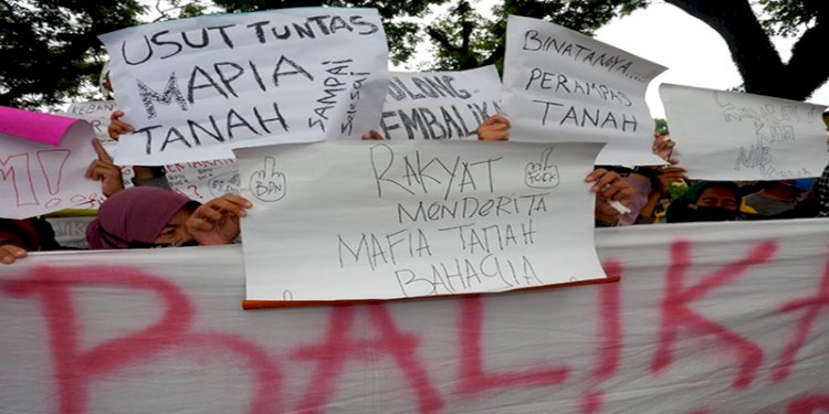 Demo warga Pantura Tangerang di BPN Kabupaten Tangerang beberapa waktu lalu/Net