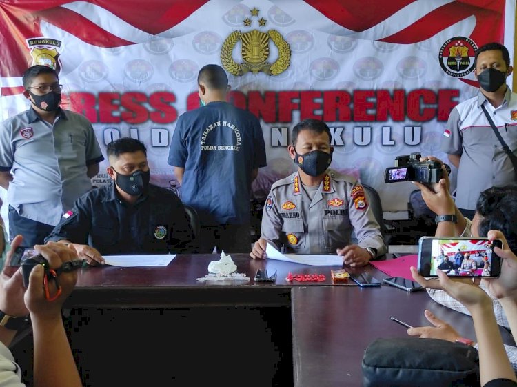 Konferens penangkapan narkoba Ditresnarkoba Polda Bengkulu/RMOLBengkulu