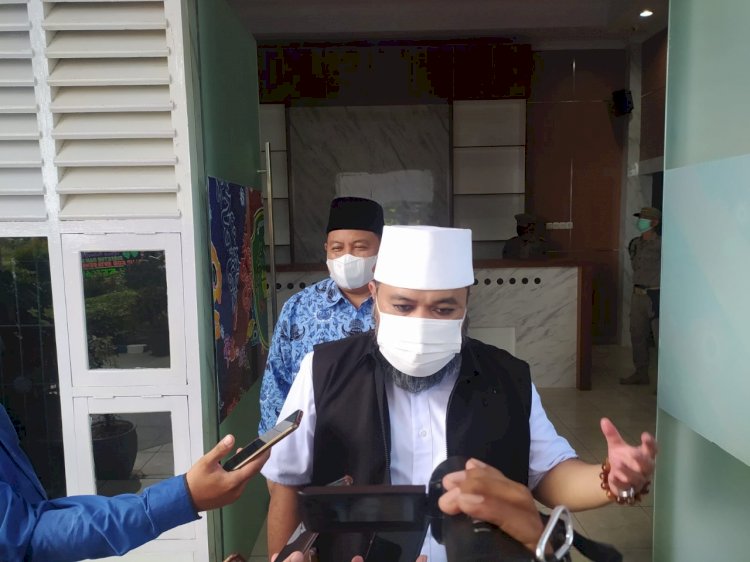 Walikota Helmi Hasan Saat Diwawancarai Awak Media/RMOLBengkulu