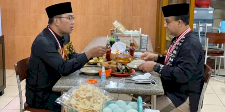 Gubernur DKI Jakarta, Anies Baswedan bersama Gubernur Jabar Ridwan Kamil/Ist