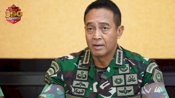 Panglima TNI Jenderal Andika Perkasa saat koordinasi dengan Pangdam Cendrawasih/Repro