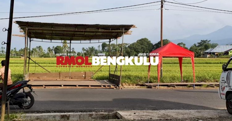 Panggung persiapan launching pasar takiil Desa Sungai Gerong/RMOLBengkulu