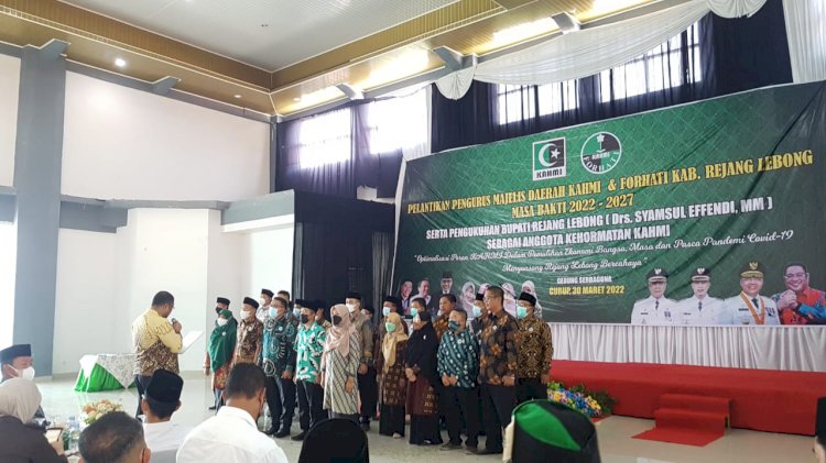 Prosesi ikrar pelantikan pengurus MD KAHMI dan FORHATI Rejang Lebong/RMOLBengkulu