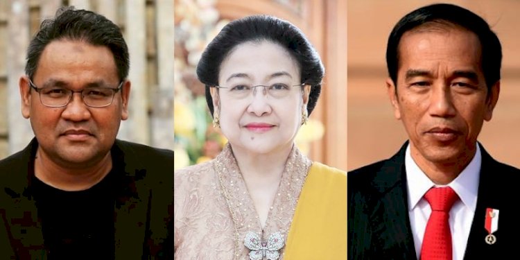 Dari kiri ke kanan: Teguh Santosa, Ketua Umum PDIP Megawati Soekarnoputri, dan Presiden Joko Widodo./RMOL