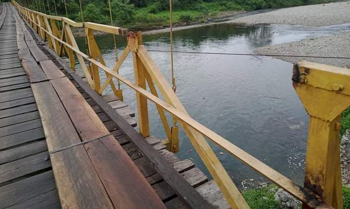 Nampak kondisi  jembatan Selepah yang diduga dicuri OTD/foto Facebook @wadimin