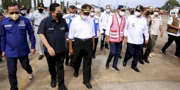 TInjauan langsung tiga menteri di Pelabuhan Panjang, Bandar Lampung/Ist