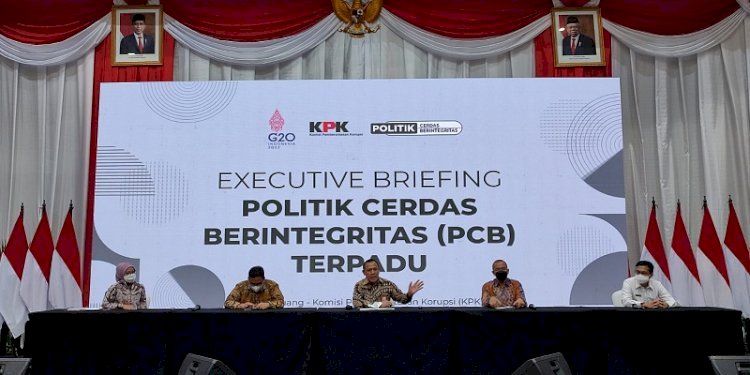 Ketua KPU Hasyim Asyari saat menjadi pembicara dalam Executive Briefing Politik Cerdas Berintegritas (PCB) Terpadu yang diselenggarakan oleh KPK/RMOL
