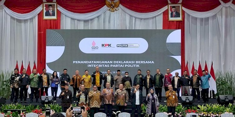 Deklarasi Politik Politik Cerdas Berintegritas di Gedung Merah Putih, Jalan HR Rasuna Said, Jakarta Selatan, Rabu (18/5)/RMOL