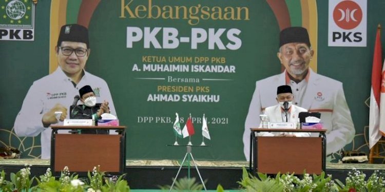 Ketua Umum PKB Muhaimin Iskandar dan Presiden PKS, Ahmad Syaikhu/Net