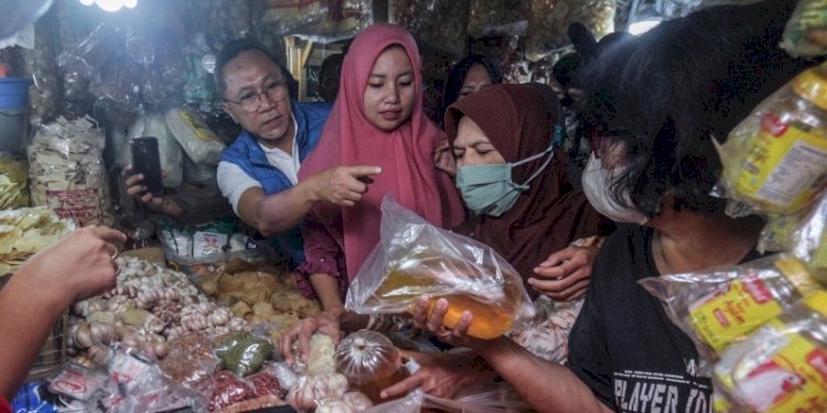 Menteri Perdagangan Zulkifli Hasan saat sidak di Pasar Cibinong, Kabupaten Bogor, Jawa Barat/Ist
