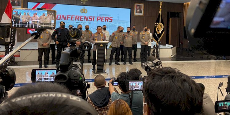 Kapolri Jenderal Listyo Sigit Prabowo saat menyampaikan penetapan Irjen Ferdy Sambo sebagai tersangka di Rupatama Mabes Polri/RMOL