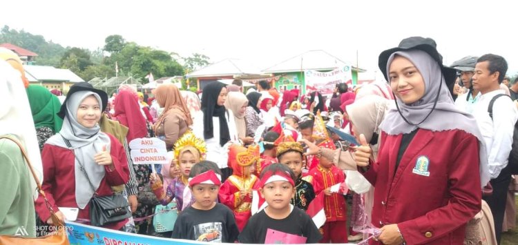 Tampak para pelajar antusias ikut karnaval di Kabupaten Lebong/Repro