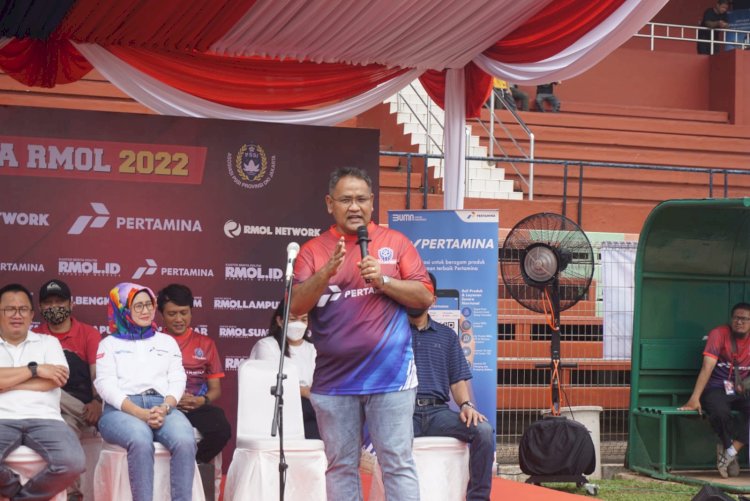 Pembukaan Liga RMOL 2022 di Lapangan Sepak Bola Soemantri Brodjonegoro, Kuningan, Jakarta Selatan