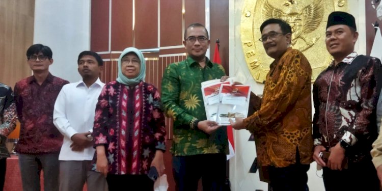 Ketua KPU RI Hasyim Asyari menerima rombongan Badan Pengkajian MPR RI/RMOL