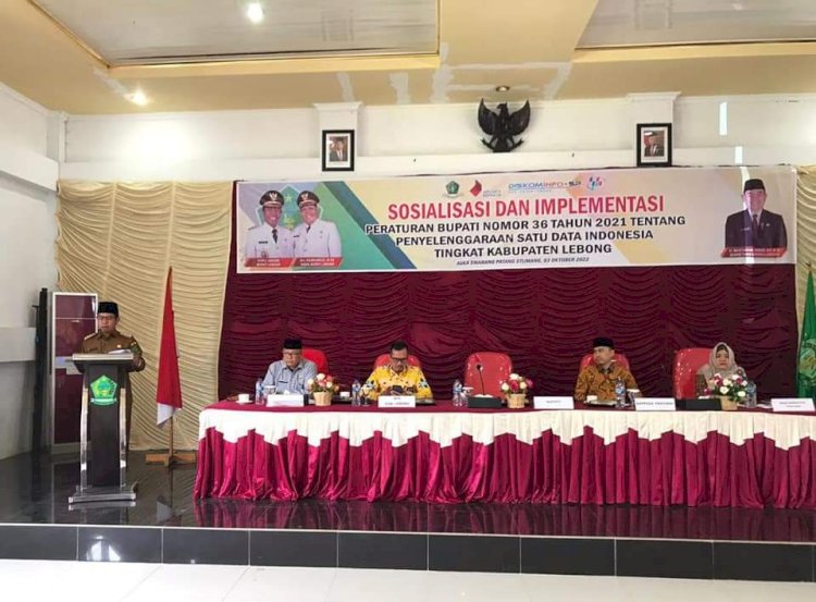 Sosialisasi dan Implementasi Perbup Nomor 36 tahun 2021 tentang Penyelenggaraan Satu Data Indonesia (SDI) Tingkat Kabupaten/Rmolbengkulu