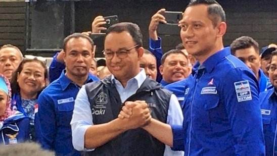 Gubernur DKI Jakarta Anies Baswedan usai menggelar pertemuan dengan Ketua Umum Partai Demokrat Agus Harimurti Yudhoyono/RMOL
