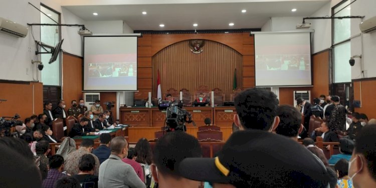 Suasana persidangan perdana kasus pembunuhan Brigadir J dengan terdakwa Ferdy Sambo di Pengadilan Negeri Jakarta Selatan/RMOL