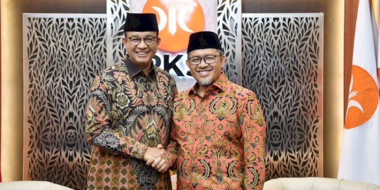 Bakal Calon Presiden dari Partai Nasdem Anies Baswedan dan Bakal Calon Wakil Presiden dari PKS, Ahmad Heryawan