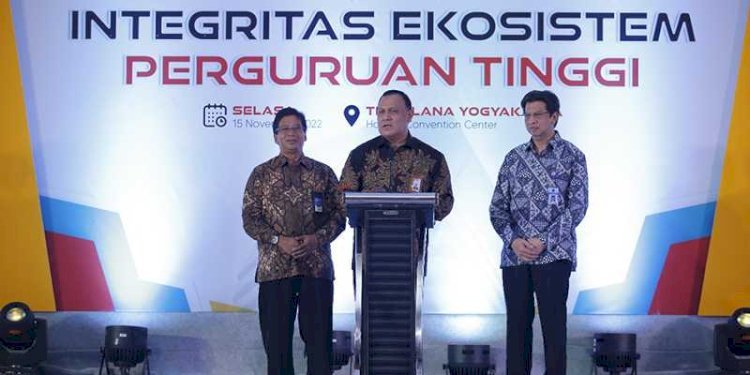 Ketua KPK Firli Bahuri saat hadir dalam penguatan integritas ekosistem perguruan tinggi di Yogyakarta/Istimewa