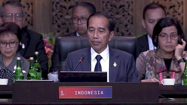 Presiden Jokowi saat memimpin sidang KTT G20/Net