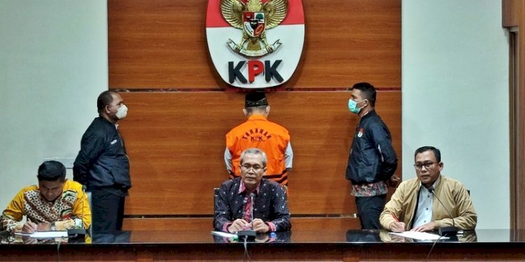 Wakil Ketua KPK, Alexander Marwata mengumumkan penahanan Bupati Sidoarjo periode 2010-2015 dan 2016-2021 Saiful Ilah (SI)/RMOL
