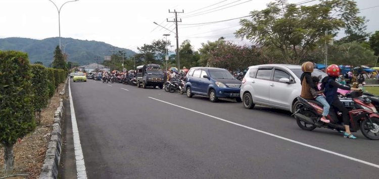 Lokasi parkir di Tamang Karang Nio di Kelurahan Tanjung Agung Kecamatan Tubei/RMOLBengkulu
