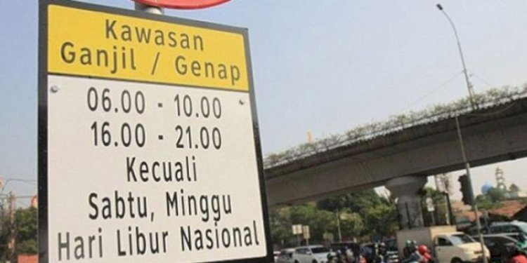 Rambu kawasan ganjil genap di Jakarta/RMOL