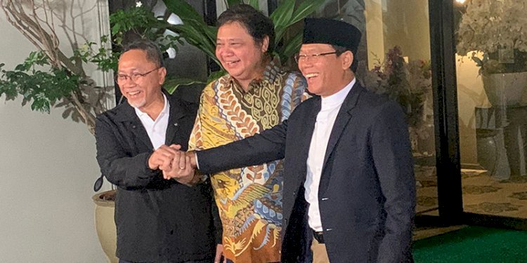 Pertemuan tiga ketua umumparpol yang tergabung dalam Koalisi Indonesia Bersatu (KIB)/RMOL