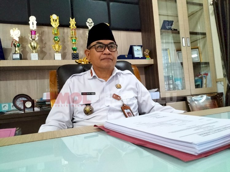 Sekretaris Daerah (Sekda) Lebong, Mustarani Abidin saat diwawancarai di ruang kerjanya, kemarin (24/5)/RMOLBengkulu