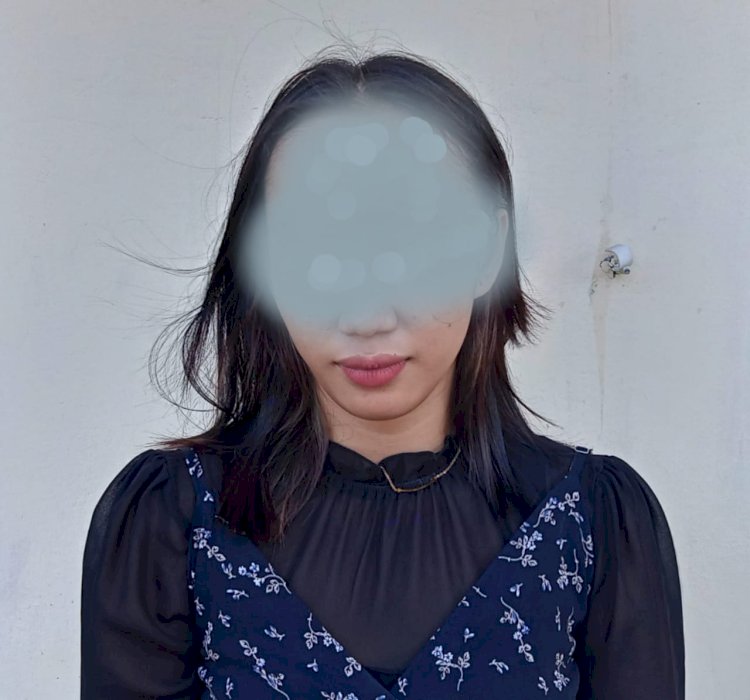 gadis cantik berinisial Ml (20), warga Desa Talang Indah Kecamatan Bunga Mas saat diamankan/Ist