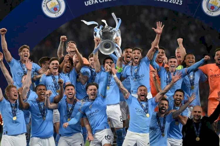 Manchester City meraih tropy Liga Champions/ist