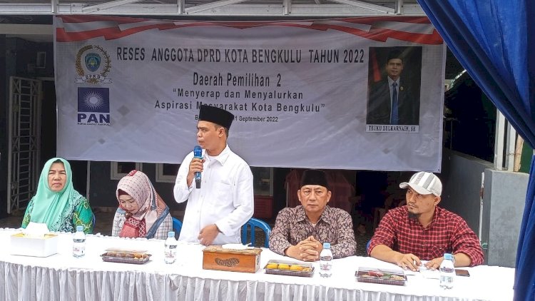 Anggota Komisi II DPRD Kota Bengkulu, Teuku Zulkarnain Saat Menggelar Reses 
