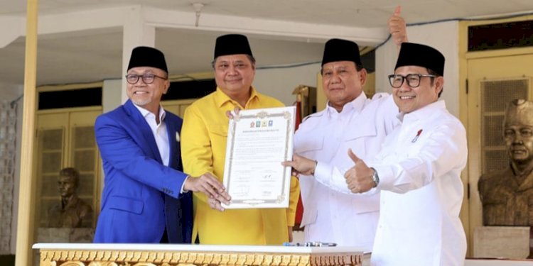 Deklarasi dukungan Golkar dan PAN untuk Prabowo Subianto/Net