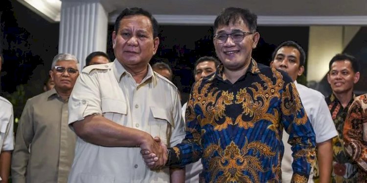 Budiman Sudjatmiko bersama Prabowo Subianto/RMOL