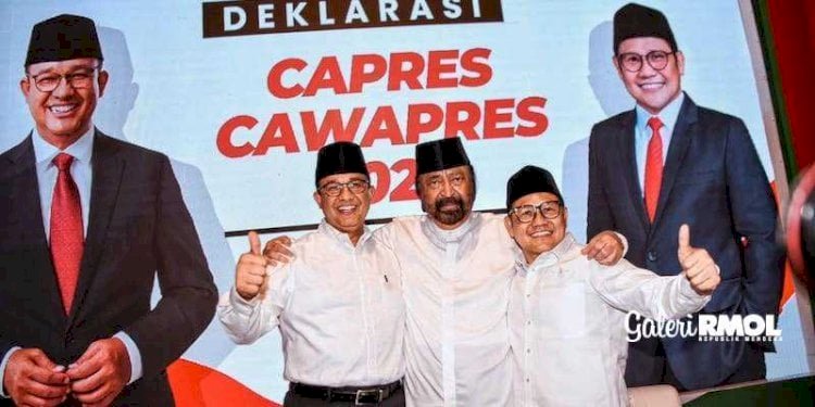 Deklarasi pasangan Anies Baswedan dan Muhaimin Iskandar di Hotel Majapahit, Surabaya, Sabtu (2/9)/RMOL