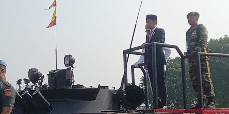 Presiden Jokowi di di Silang Monumen Nasional (Monas), Gambir, Jakarta Pusat pada Kamis (5/10)/RMOL