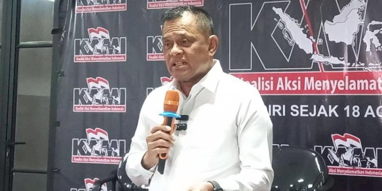 Presidium Koalisi Aksi Menyelamatkan Indonesia (KAMI) Jenderal (Purn) Gatot Nurmantyo dalam jumpa pers di kawasan Menteng, Jakarta Pusat, Jumat petang (24/11)/RMOL
