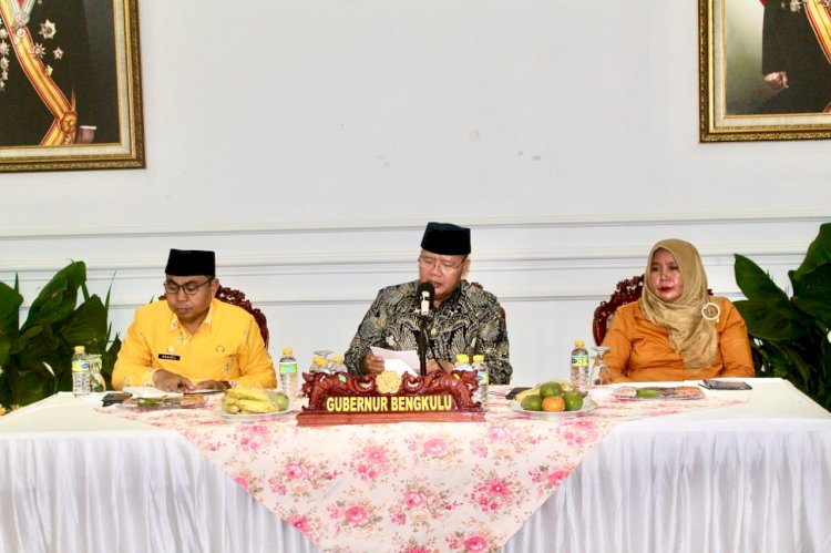Press Conference, Gubernur Rohidin Mersyah/Ist