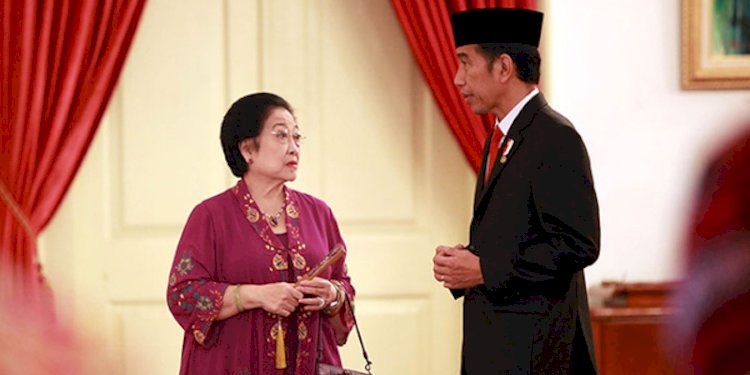 Ketua Umum PDI Perjuangan, Megawati Soekarnoputri dan Presiden Joko Widodo/Net