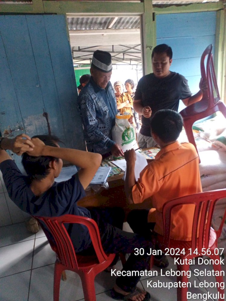 Dokumentasi penyaluran bantuan di wilayah Kecamatan Lebong Selatan/Ist