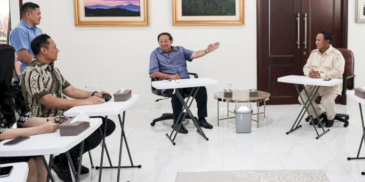 Pertemuan Prabowo Subianto, SBY dan AHY di Pacitan, Jawa Timur/Ist