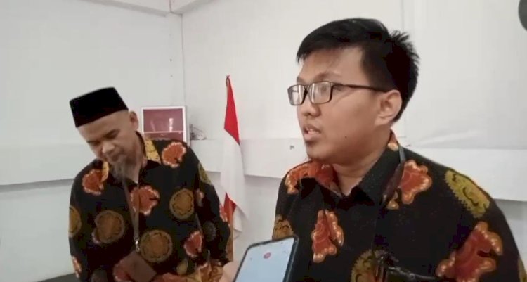 Kepala BPS Lebong, Yuniarto didampingi Statistisi Ahli Pertama BPS Lebong, Ikhlasul Fajri/Ist