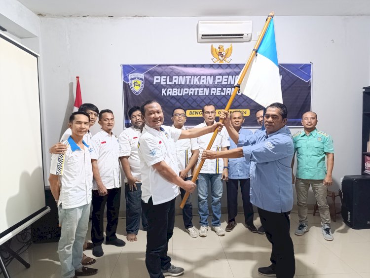 Pelantikan Ketua IMI Rejang Lebong Juliansyah di Kantor IMI Provinsi Bengkulu./rmolbkl